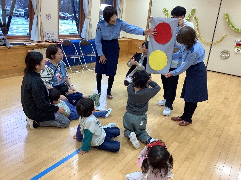 信号機のお話の場面