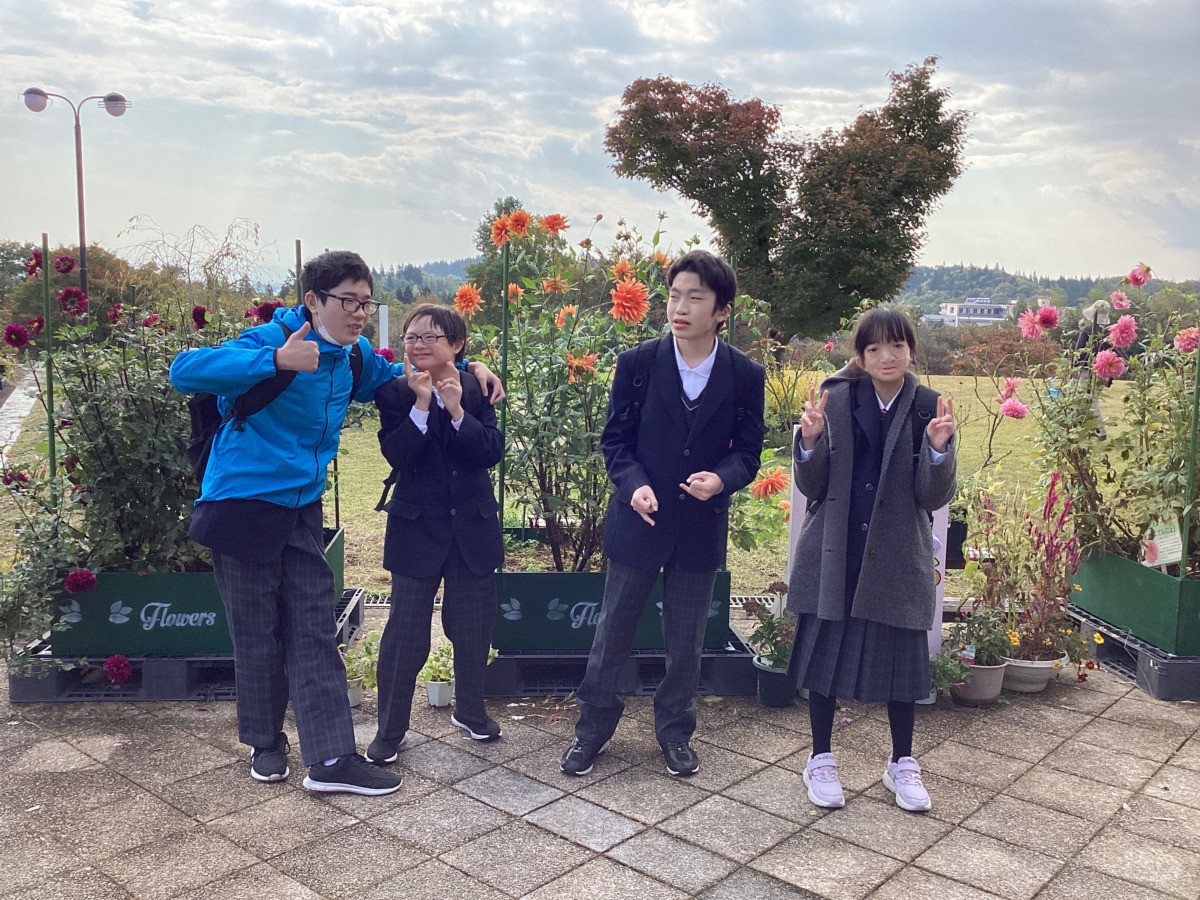 農業科学館での記念写真