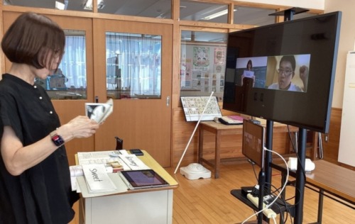 オンライン補修の様子の写真