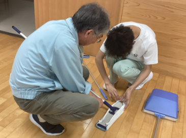 清掃を実践している様子です。
