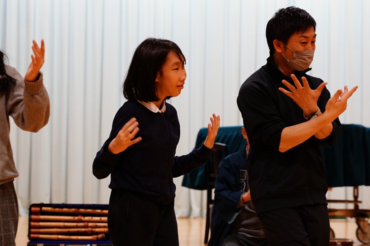 中学部 民謡教室が行われました