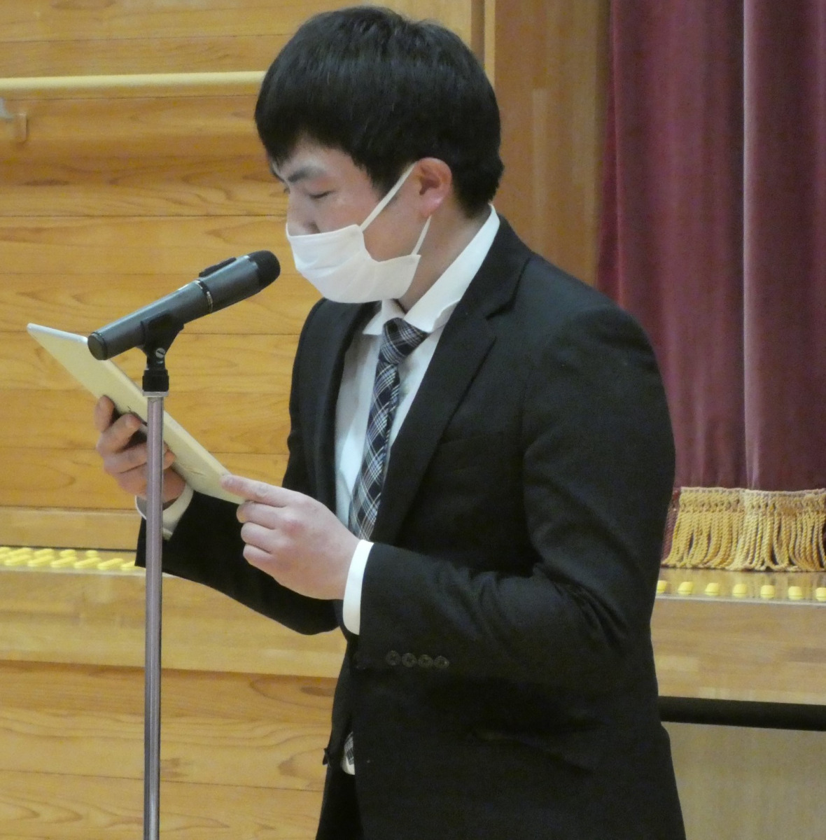 写真：校長式辞