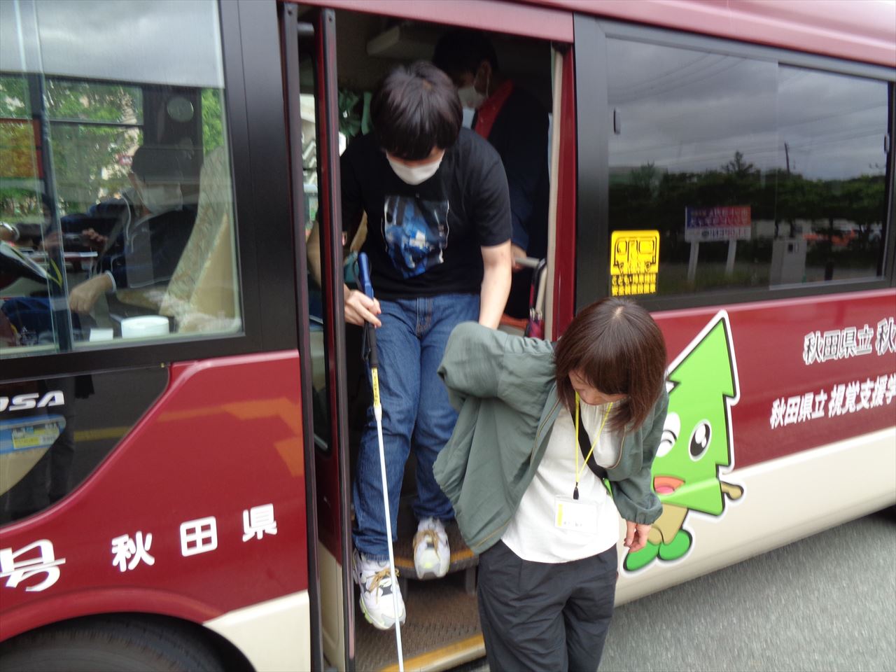 往路はスクールバスを利用