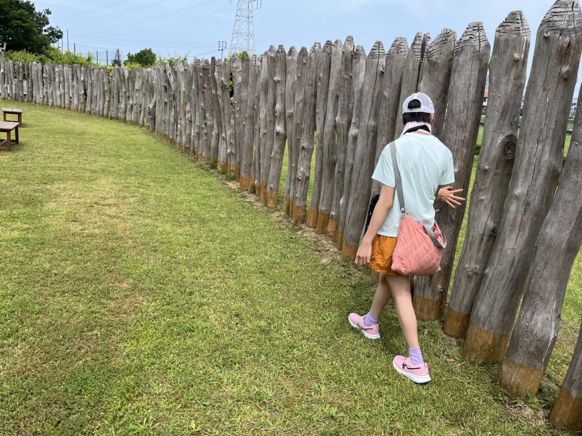 木柵に沿って歩いてみました