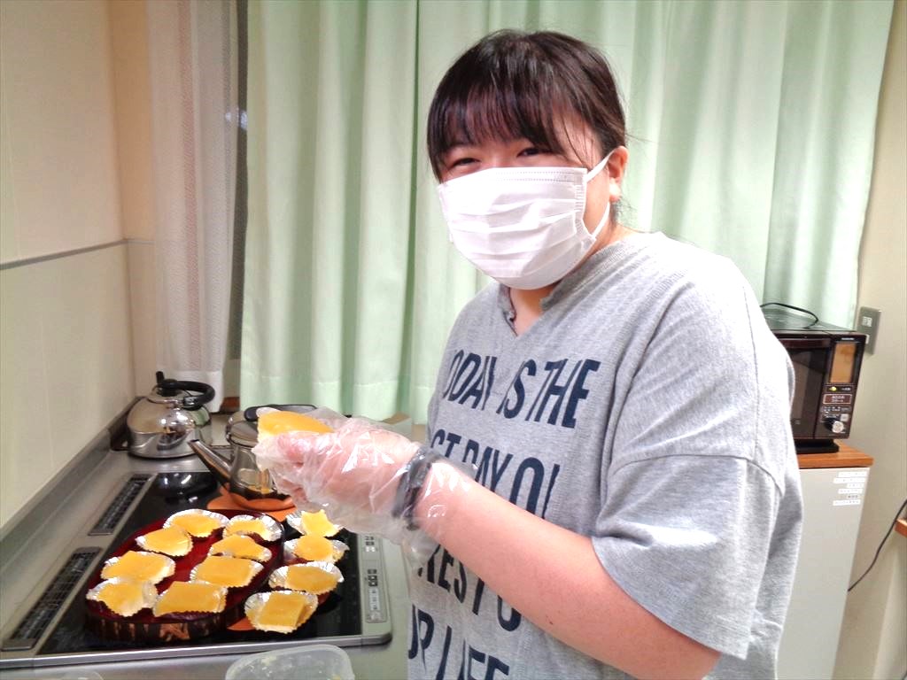 「きれいに切り分けました」