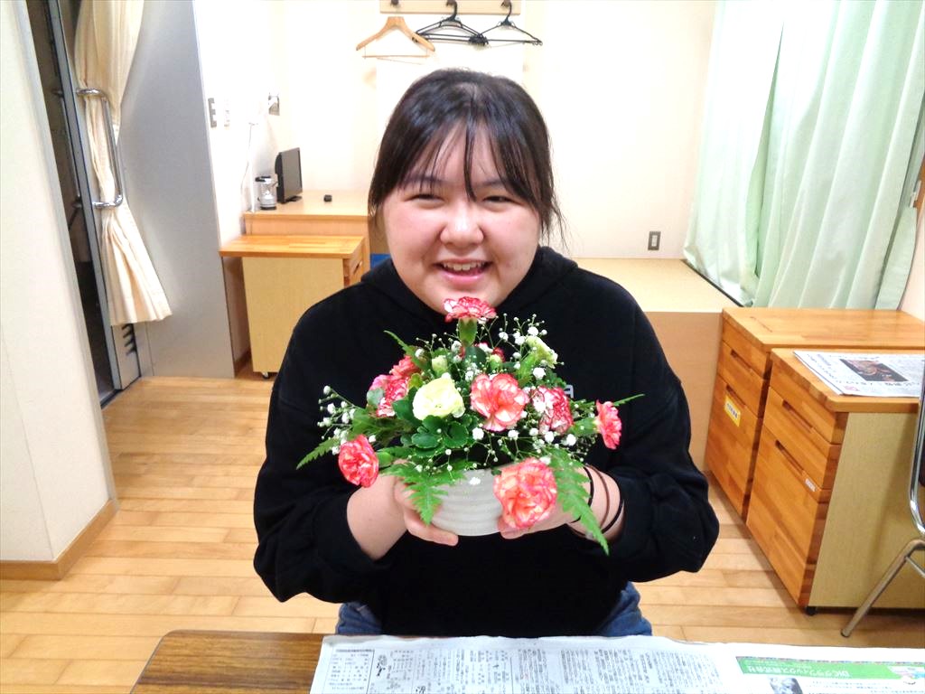 初めて体験しました。上手にできたかな。
