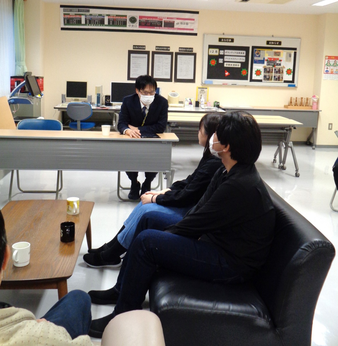 ドリンクを飲みながら語り合い