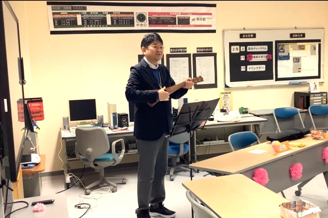 ウクレレで生演奏