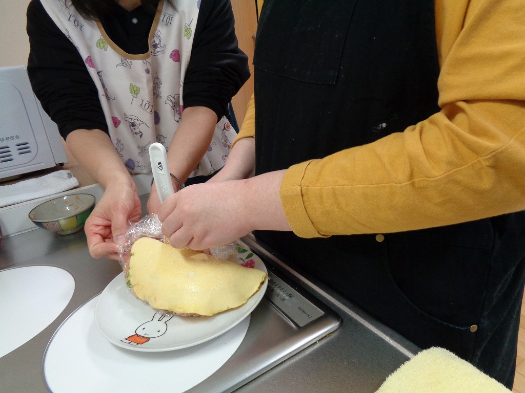 ラップごと包むときれいに仕上がります