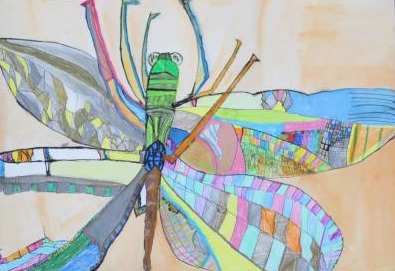 絵画「華麗なるトンボ」