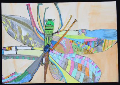 絵画「華麗なるトンボ」