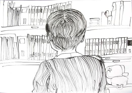 絵画「後ろ姿」