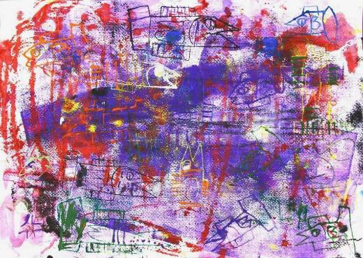 絵画「銀鱗躍動」