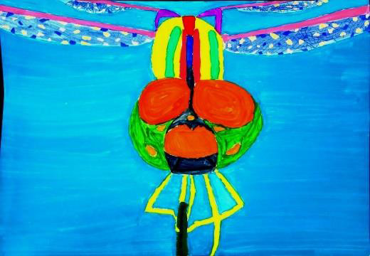 絵画「ぼく対トンボ」