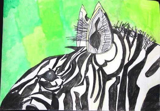 絵画「シマウマ」