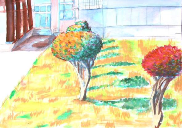 絵画「ドウダンツツジ」