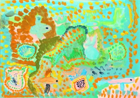 絵画「うみのなかまたち」