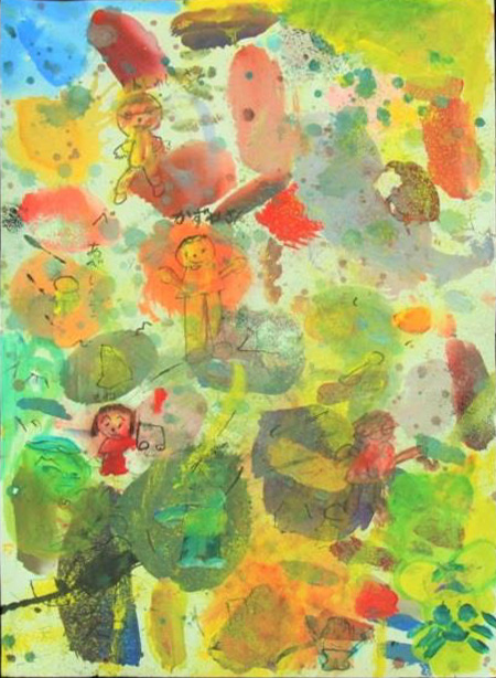 絵画「ともだち」