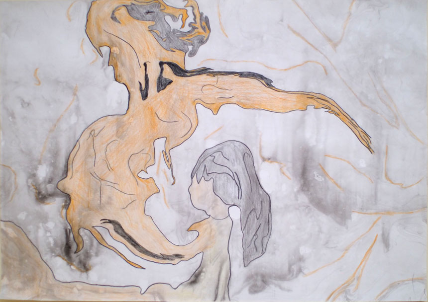 絵画「少女と怪物」