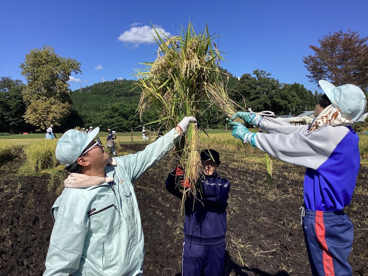 優秀賞「稲で乾杯」
